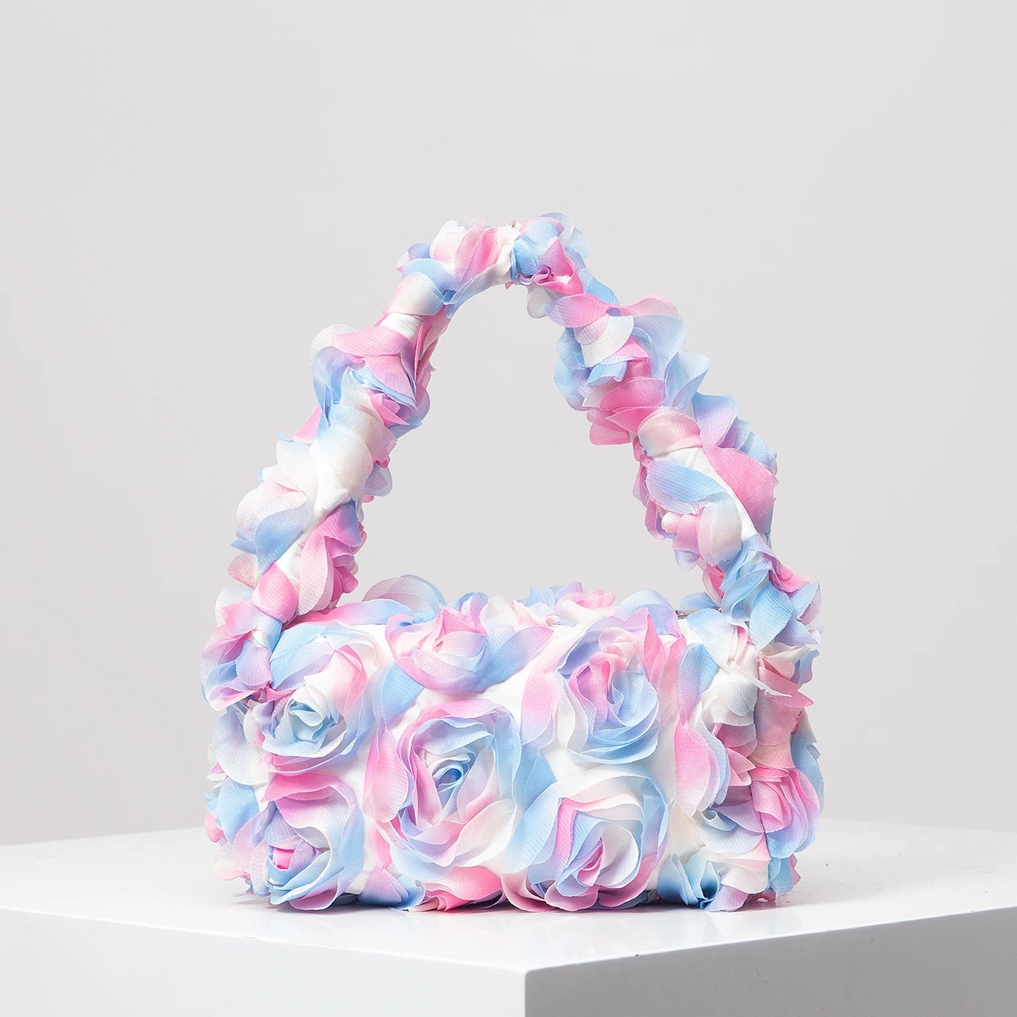 Elegant 3D Rose Handbag