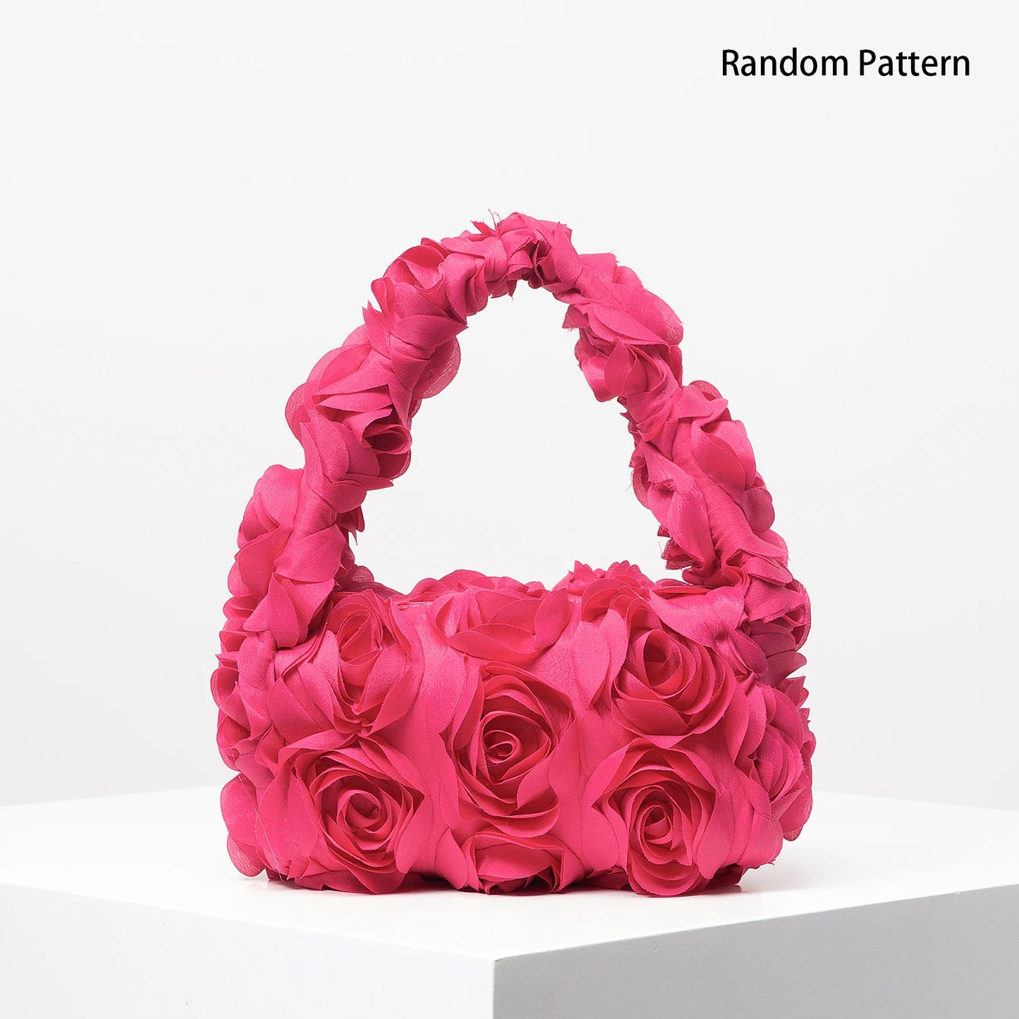 Elegant 3D Rose Handbag