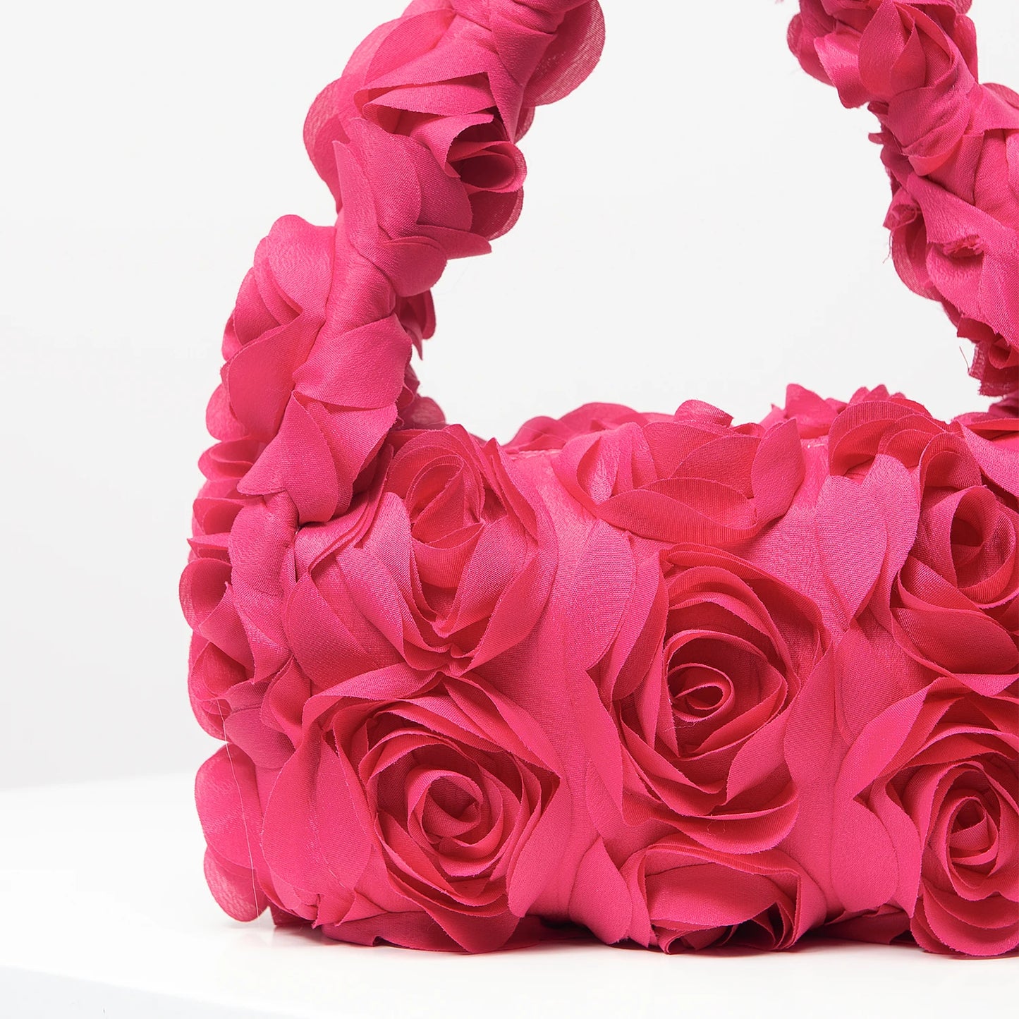 Elegant 3D Rose Handbag