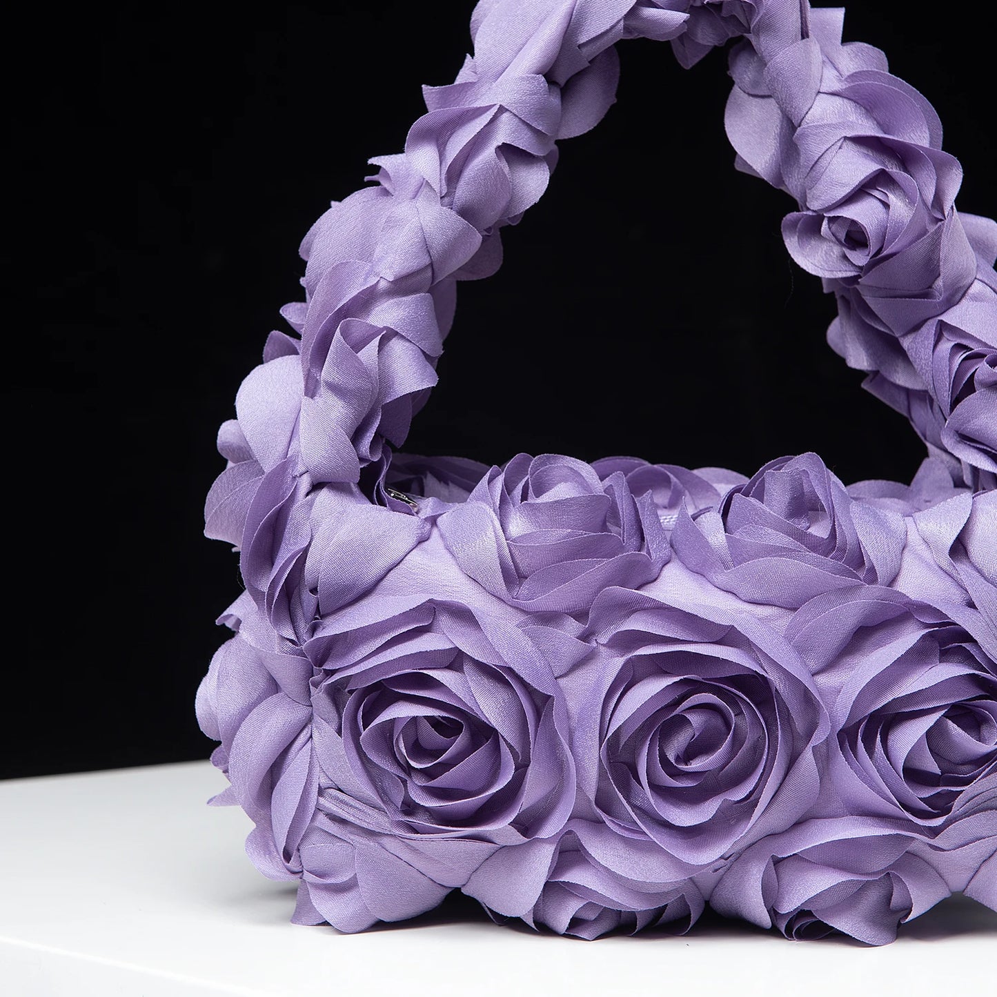 Elegant 3D Rose Handbag
