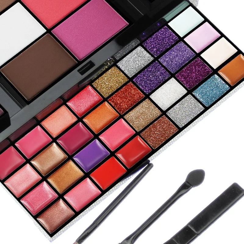 40/74/78-Color Glitter Eyeshadow Palette – Matte & Waterproof