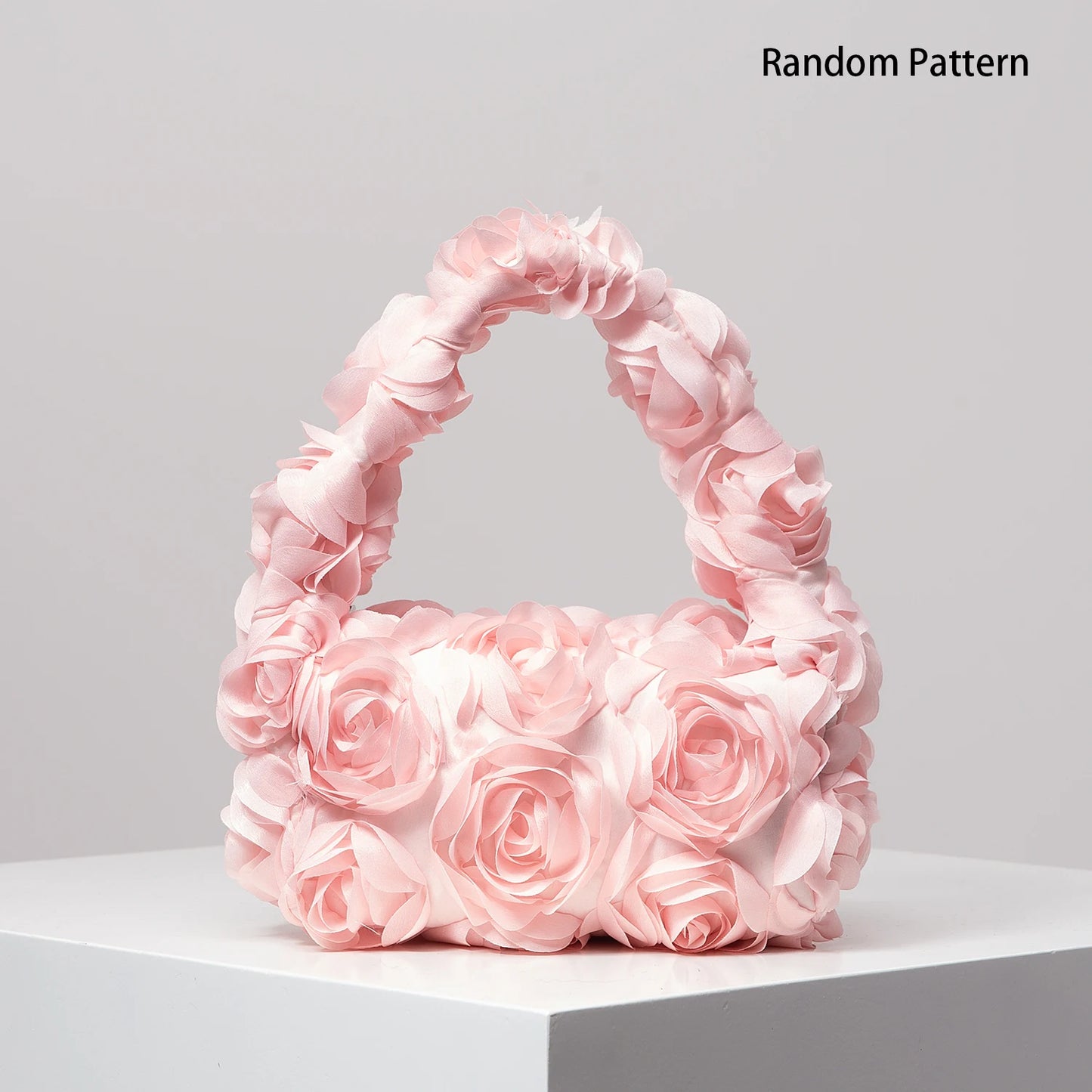 Elegant 3D Rose Handbag