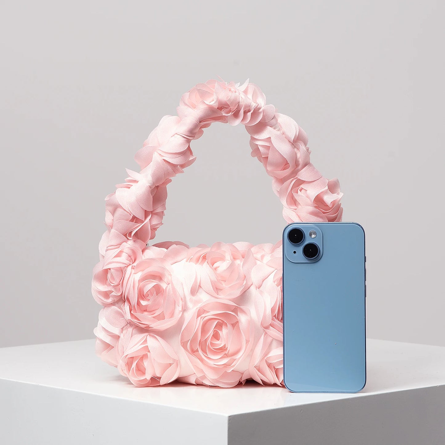 Elegant 3D Rose Handbag
