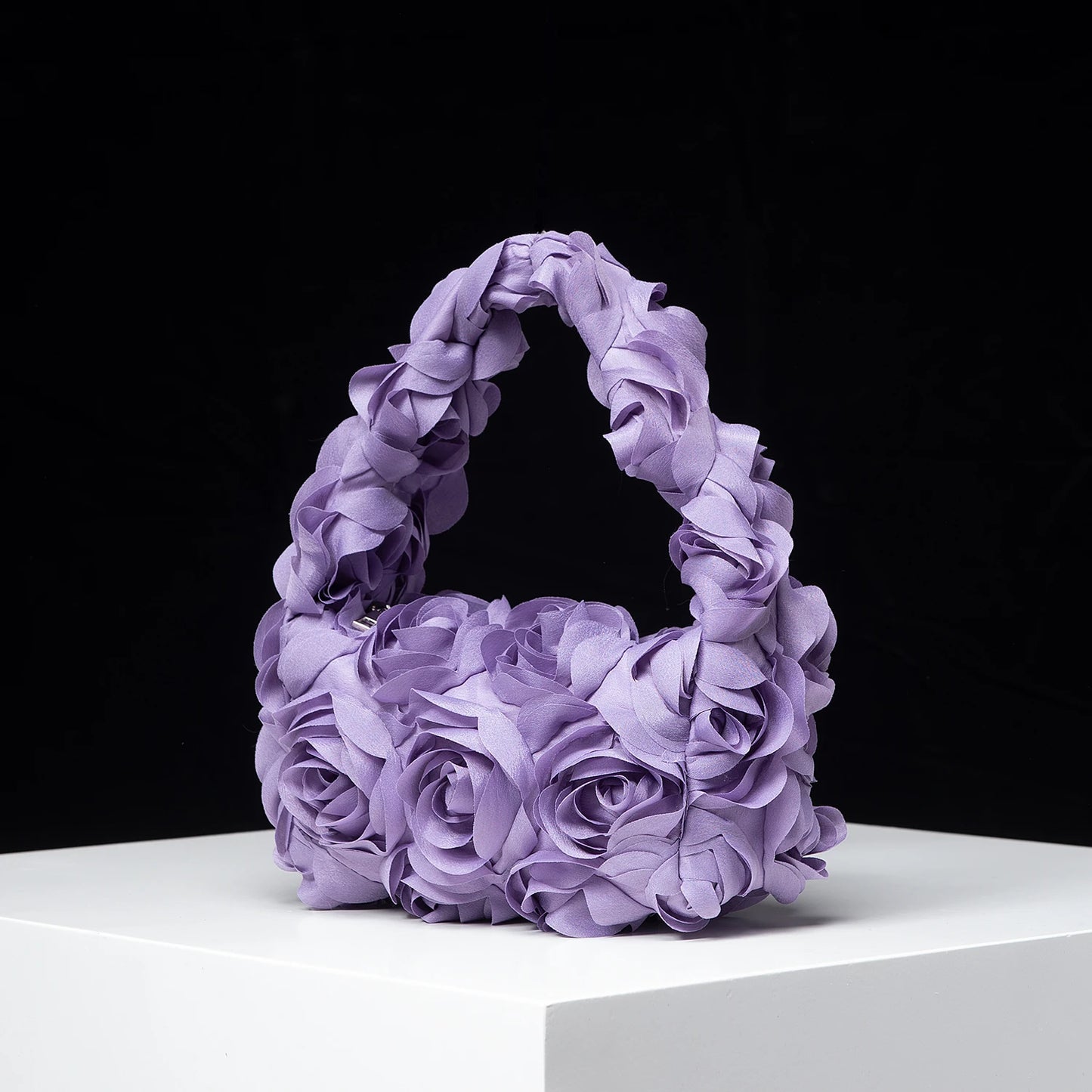Elegant 3D Rose Handbag