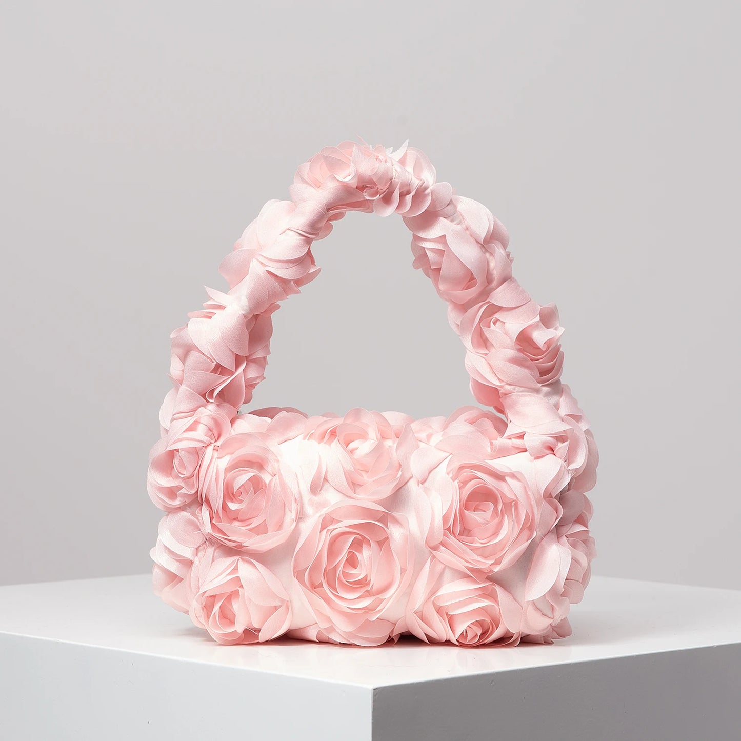 Elegant 3D Rose Handbag