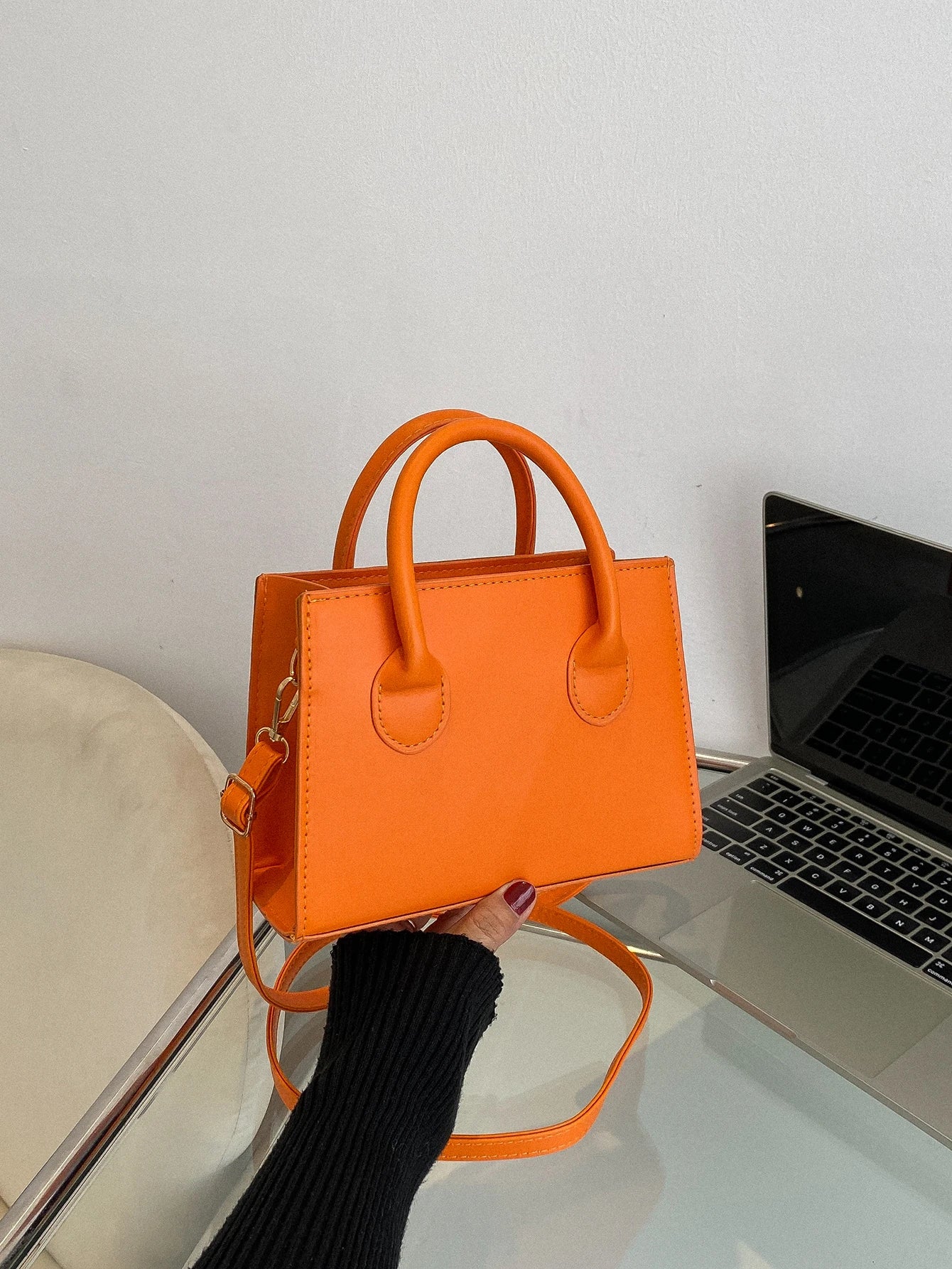 Casual PU leather crossbody bag