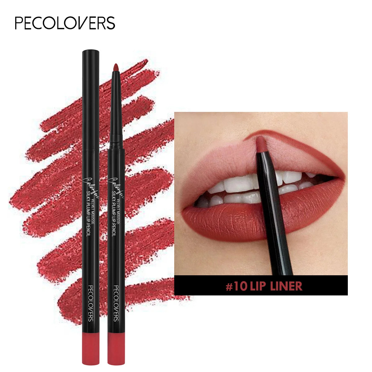 Waterproof Matte Lipliner Pencil 12 Colors Long Lasting
