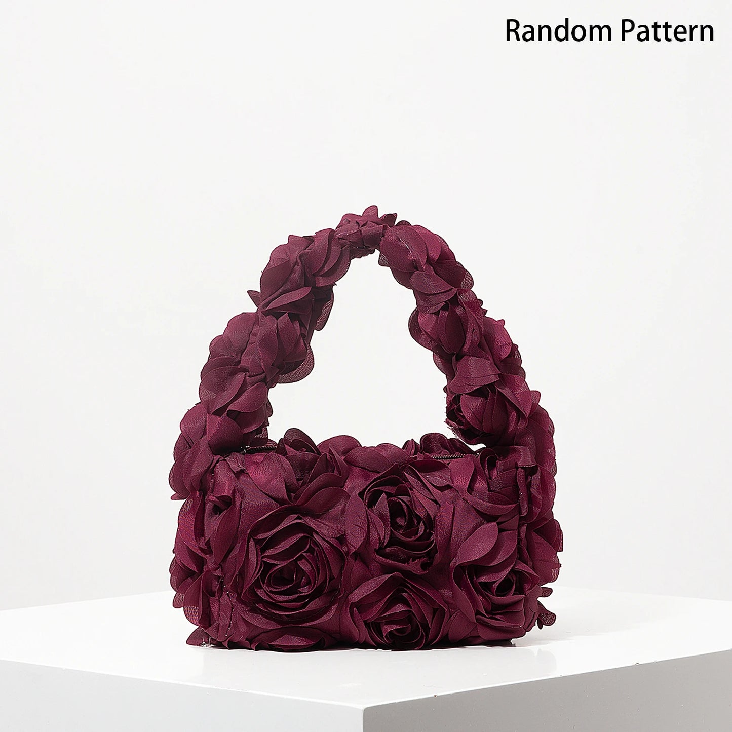 Elegant 3D Rose Handbag