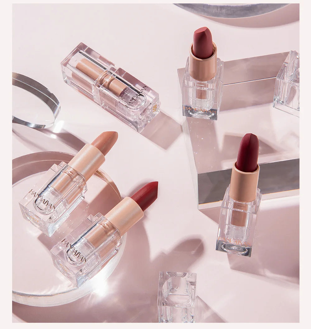 HANDAIYAN Matte Nude Lipstick – Velvet, Long-Lasting & Waterproof