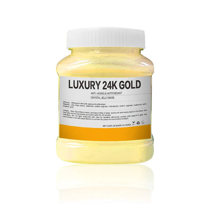 350g 24K Gold Hydrating Soft Mask Powder – Rose Petal Crystal Jelly