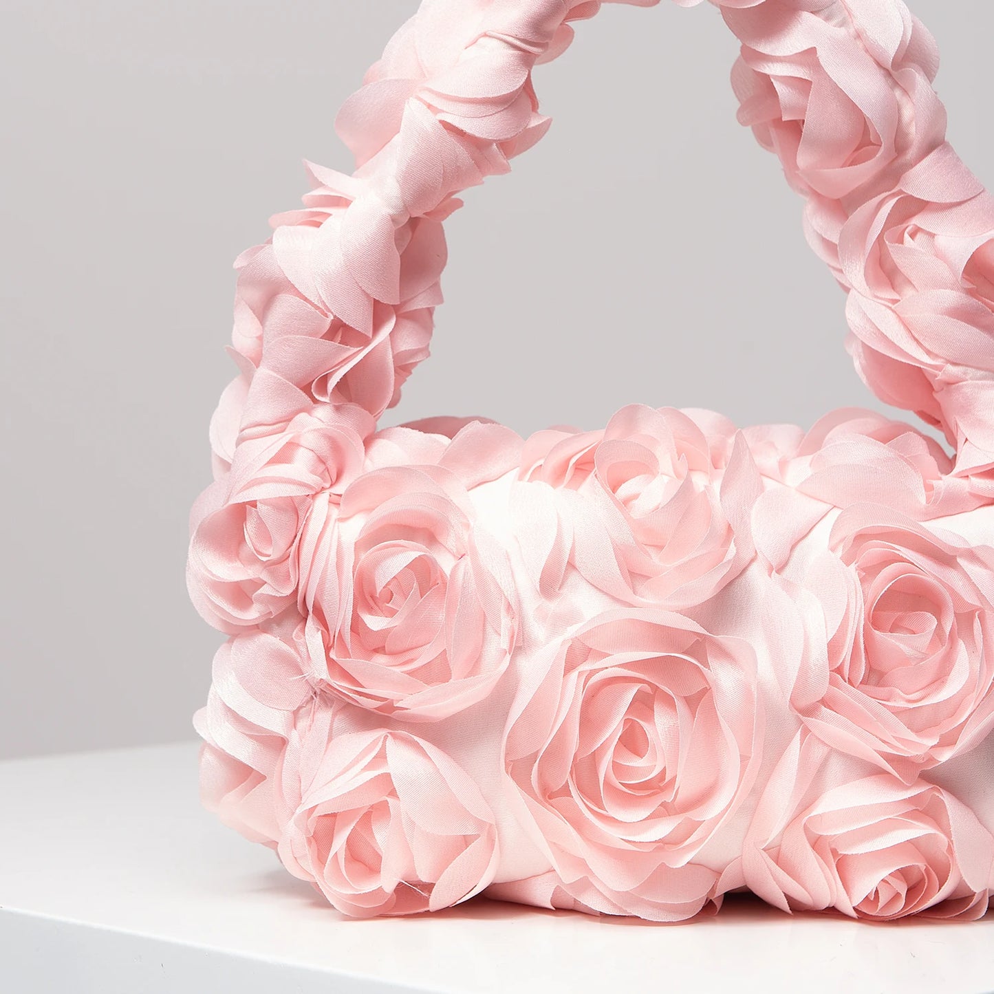 Elegant 3D Rose Handbag