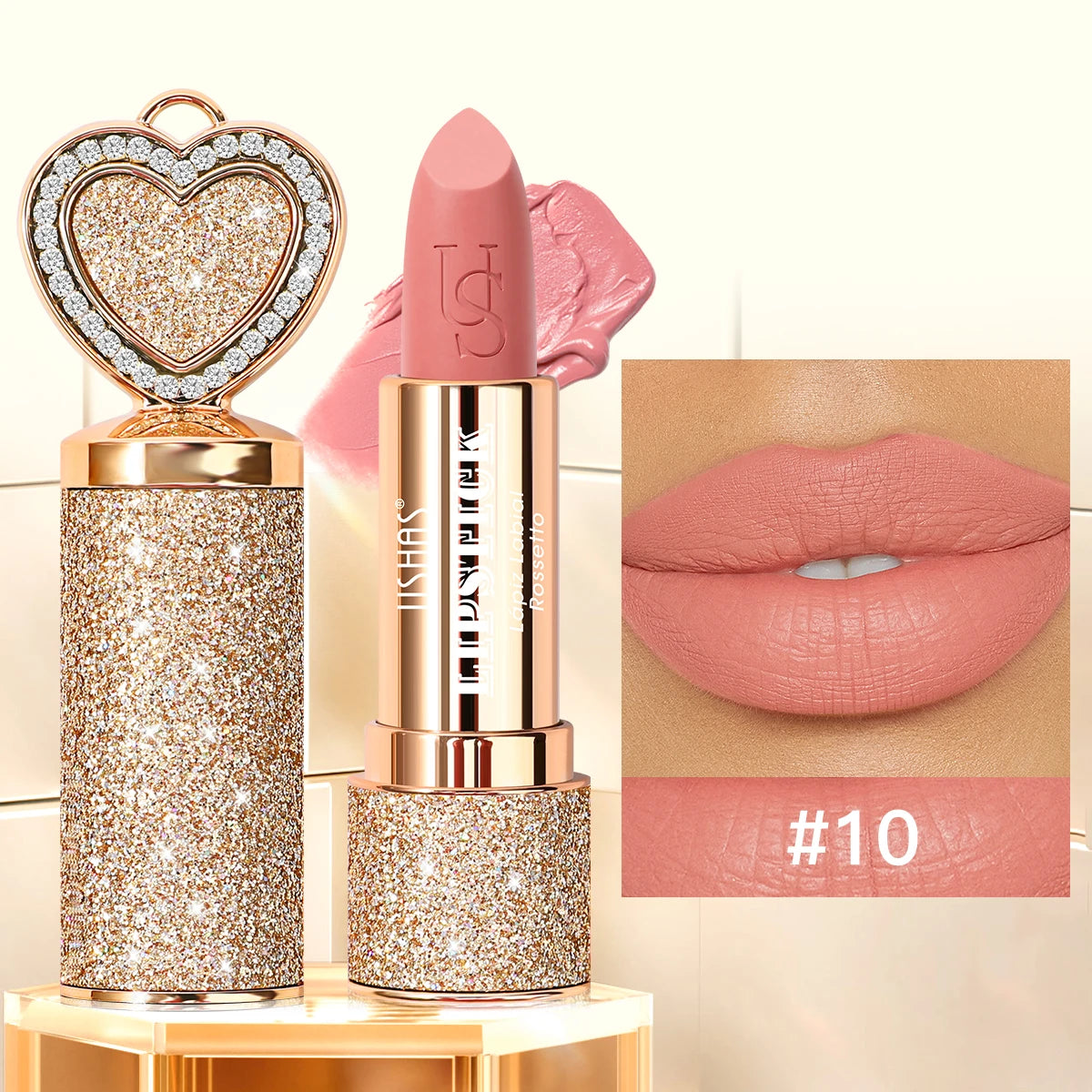 USHAS Matte Lipstick Long-lasting Waterproof Moisturizing