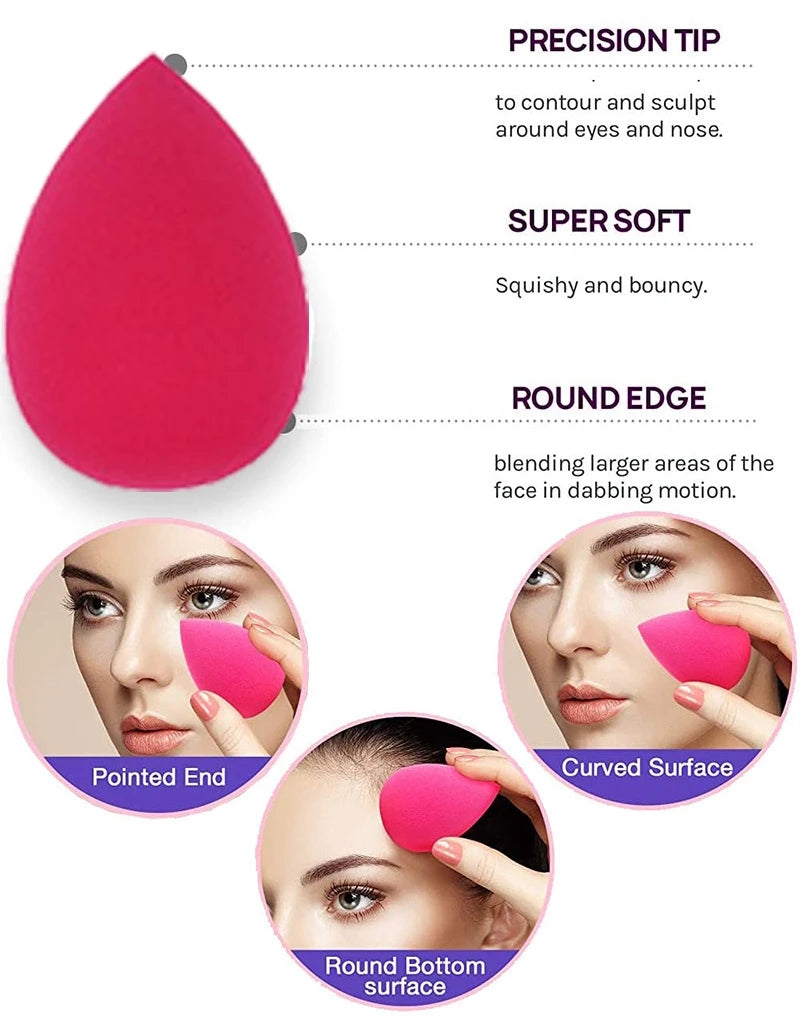 6Pcs Mini Makeup Sponge Powder Puff Set