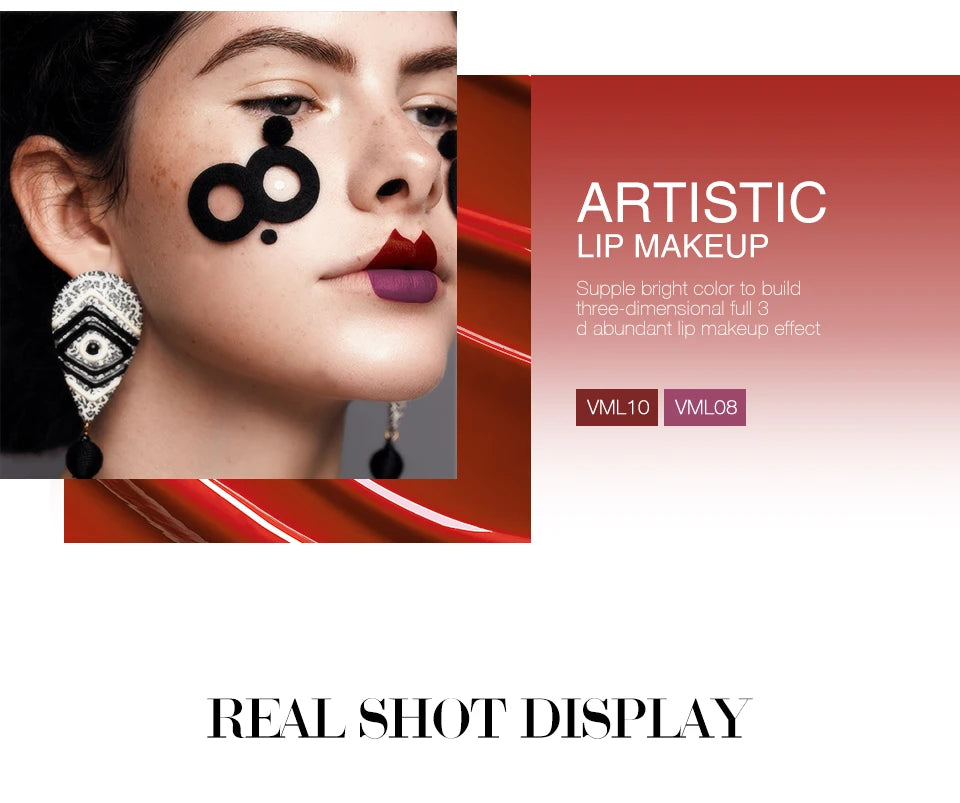 O.TWO.O 12-Color Velvet Matte Lipstick – Long-Lasting & Waterproof
