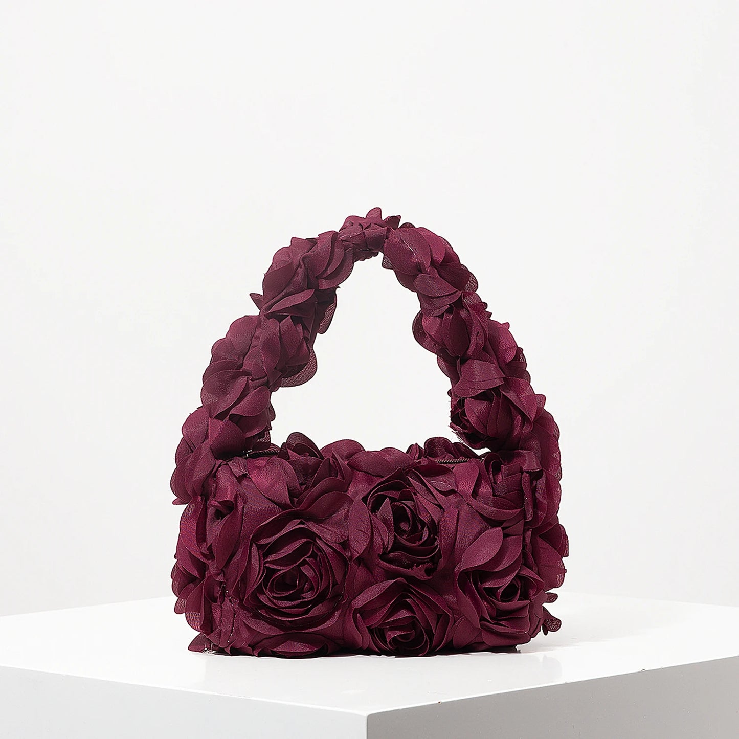 Elegant 3D Rose Handbag