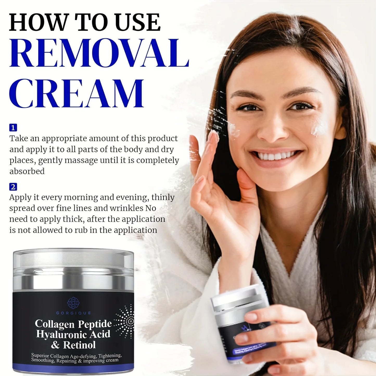 Collagen Peptide Anti-Wrinkle Cream – Hyaluronic Acid & Retinol