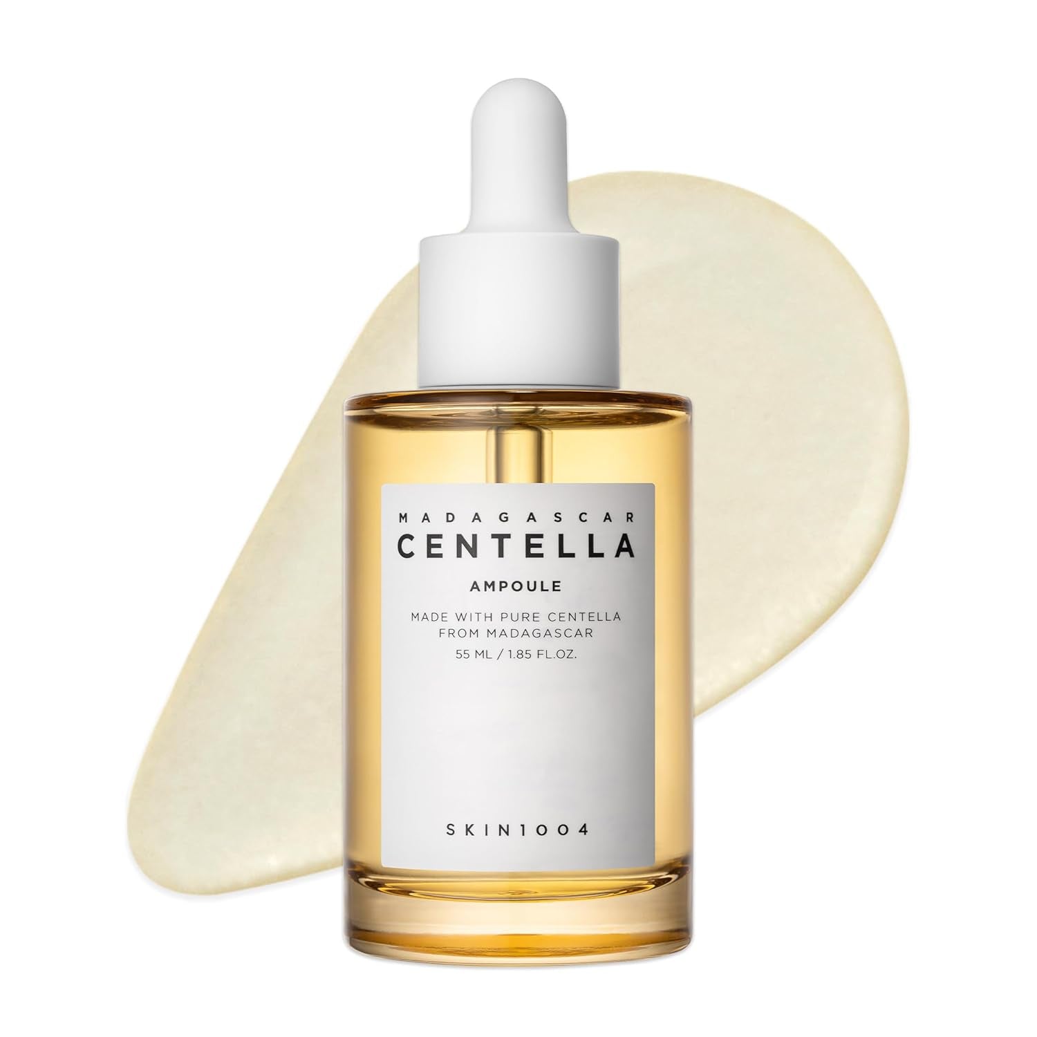 Madagascar Centella Asiatica Ampoule Facial Serum 1.85 Fl.Oz, 55Ml, Soothes Acne Prone and Sensitive Skin