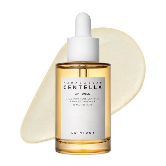 Madagascar Centella Asiatica Ampoule Facial Serum 1.85 Fl.Oz, 55Ml, Soothes Acne Prone and Sensitive Skin