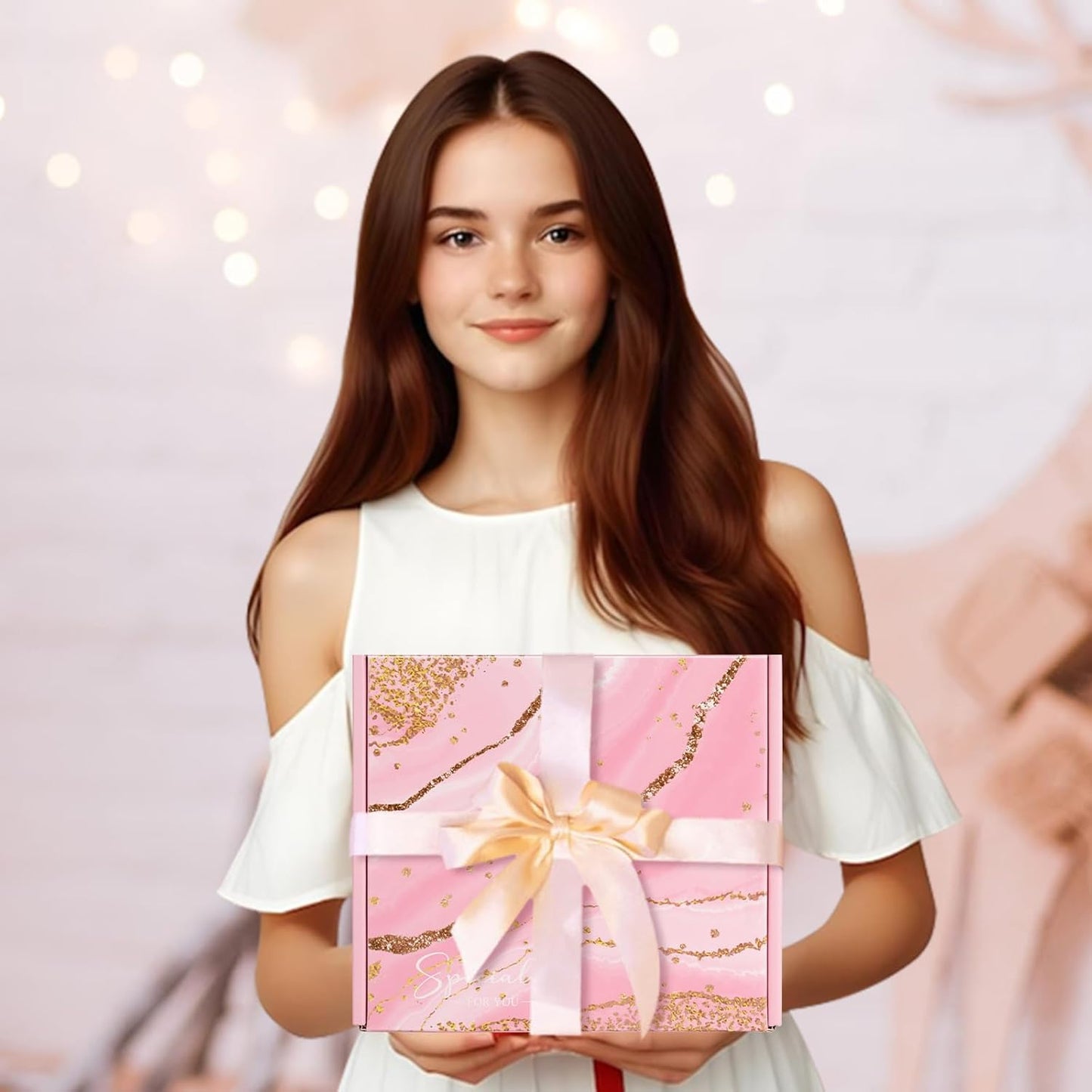Rose Spa Gift Basket Set - Thoughtful Gifts for Women: Ideal for Birthdays, Christmas, Valentine's Day, Mother's Day - Perfect for Moms, Girlfriends, Best Friends, Sisters, Wives, Teachers, and Nurses