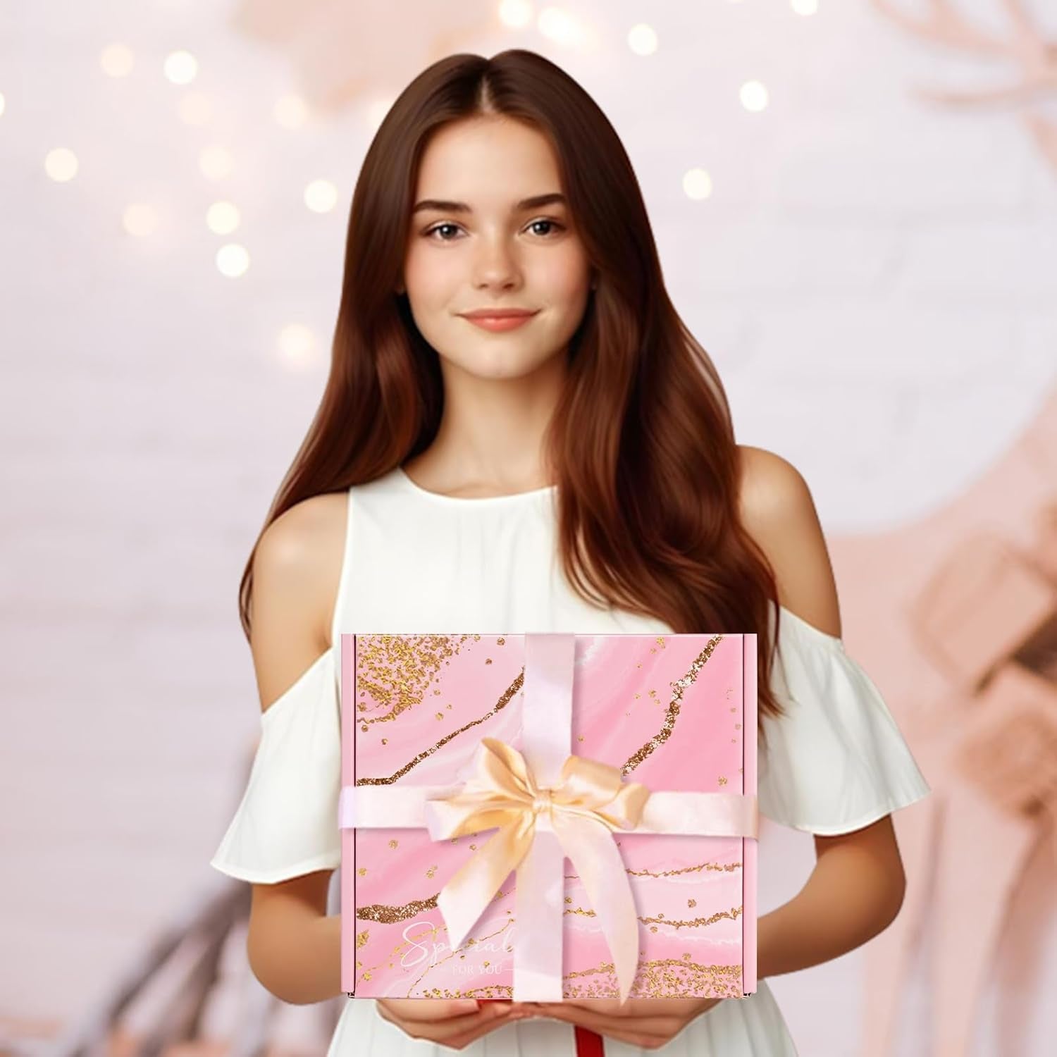 Rose Spa Gift Basket Set - Thoughtful Gifts for Women: Ideal for Birthdays, Christmas, Valentine's Day, Mother's Day - Perfect for Moms, Girlfriends, Best Friends, Sisters, Wives, Teachers, and Nurses