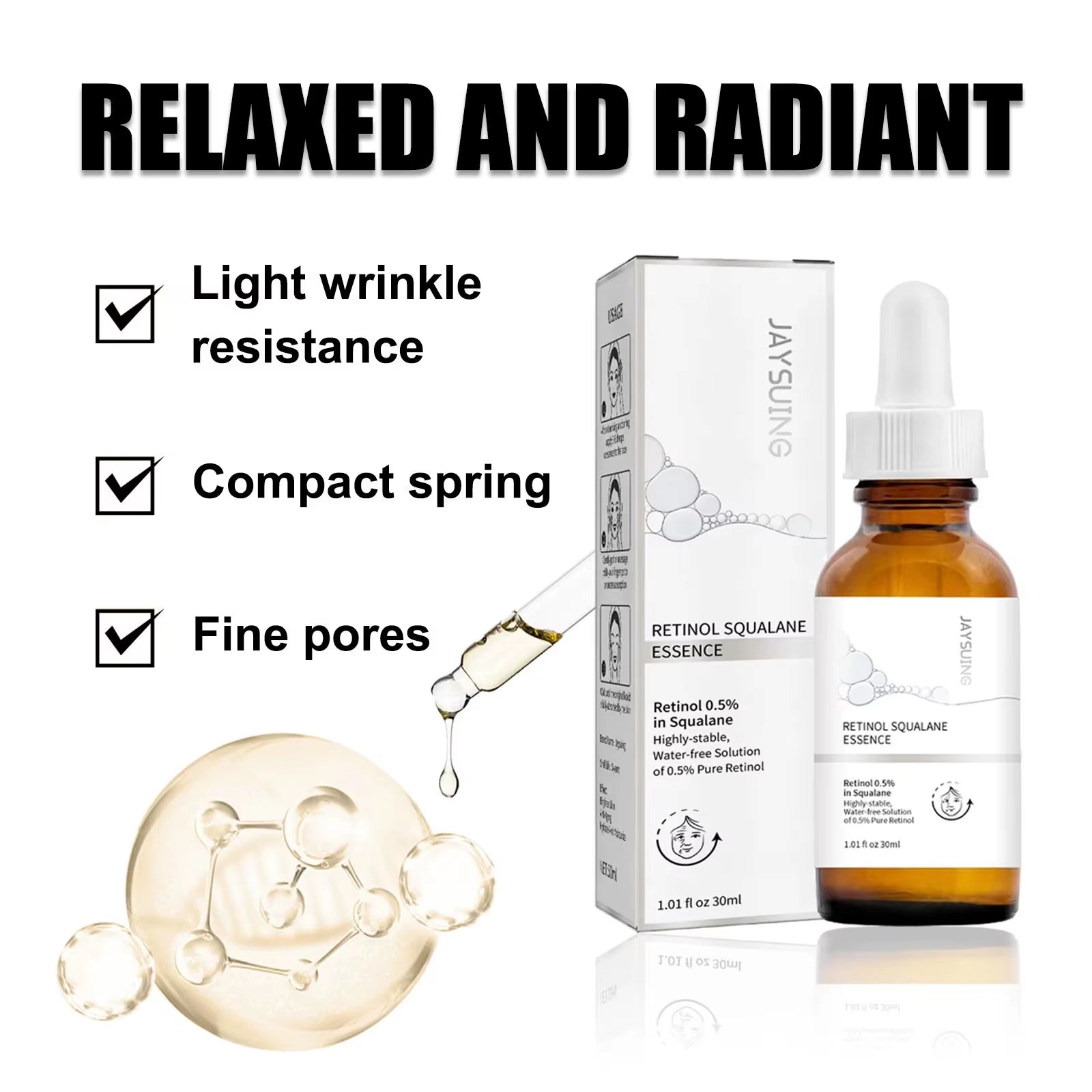 Retinol Serum for Eye Area - Reduces Fine Lines, Lifts, Brightens, and Moisturizes Skin Firming Facial Essence