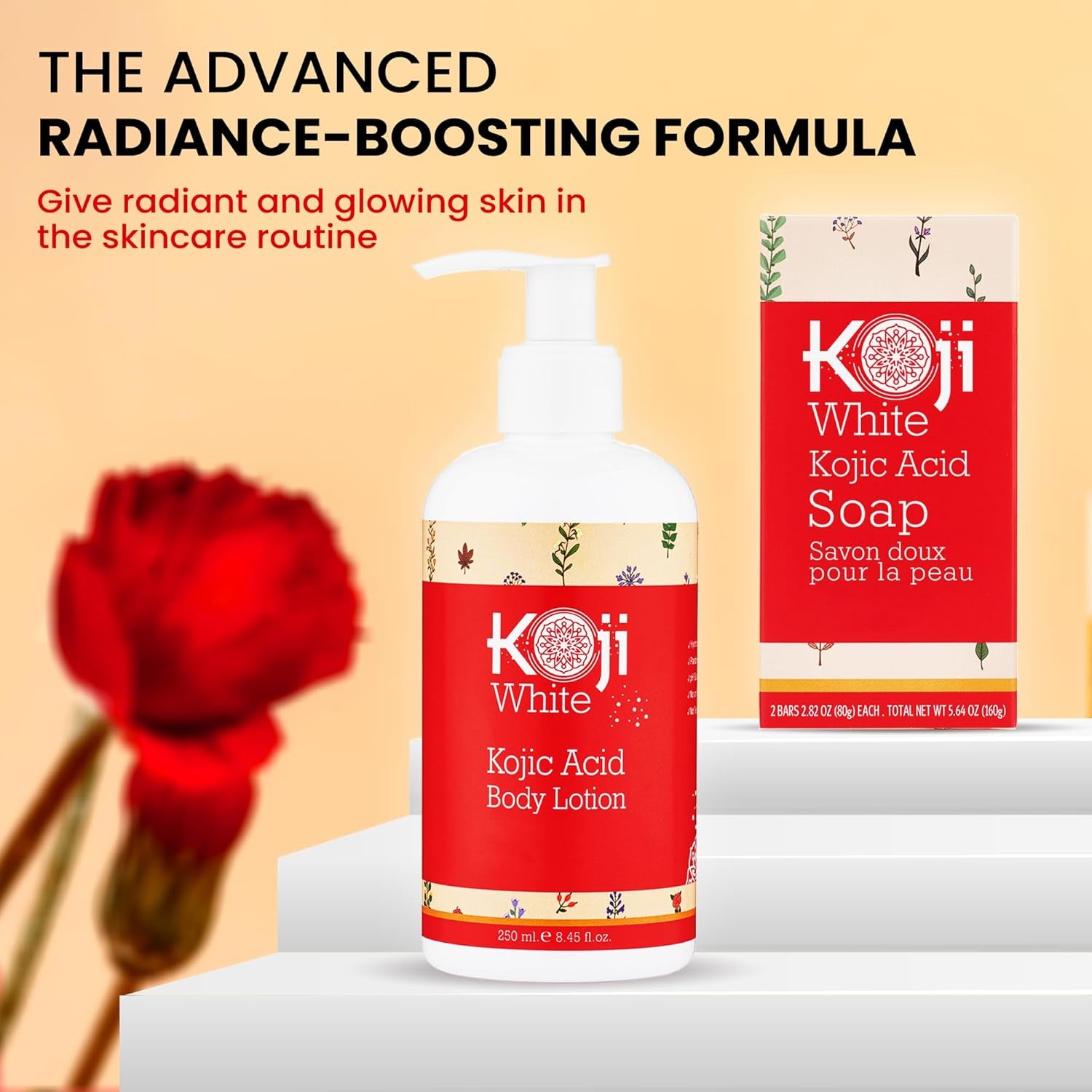 Kojic Acid Body Lotion – Vegan Moisturizing Lotion for Dry Skin, Hydrating and Nourishing, Paraben-Free, 8.45 Fl Oz