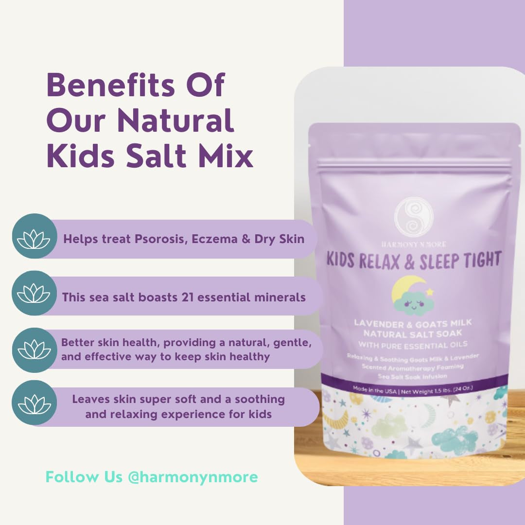 Natural Pacific Sea Salt - Tub Time Foaming Bath Salt Soak - Relaxing and Nourishing - All Natural with Goat Milk Powder, Lavender Essential Oil, Vitamins and Minerals – 24Oz