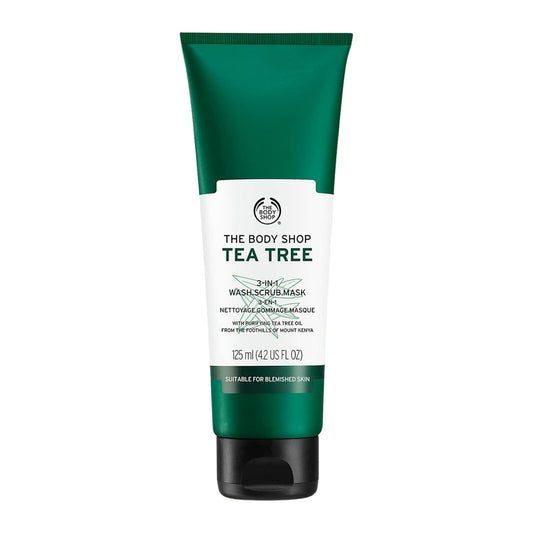 Tea Tree 3-in-1 Cleanser, Exfoliator, and Mask – Purifying Vegan Skincare for Oily and Blemished Skin – 4.2 Oz