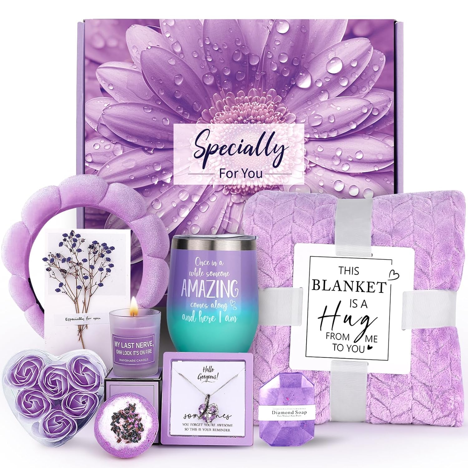 Self Care Gifts for Women Birthday Gifts for Wife Mom Best Friend,Gifts for Her Girlfriend Sister Friend,Relaxing Spa Gift,Retirement,Get Well Package,Thank You,Gifts Basket for Her Birthday Christmas