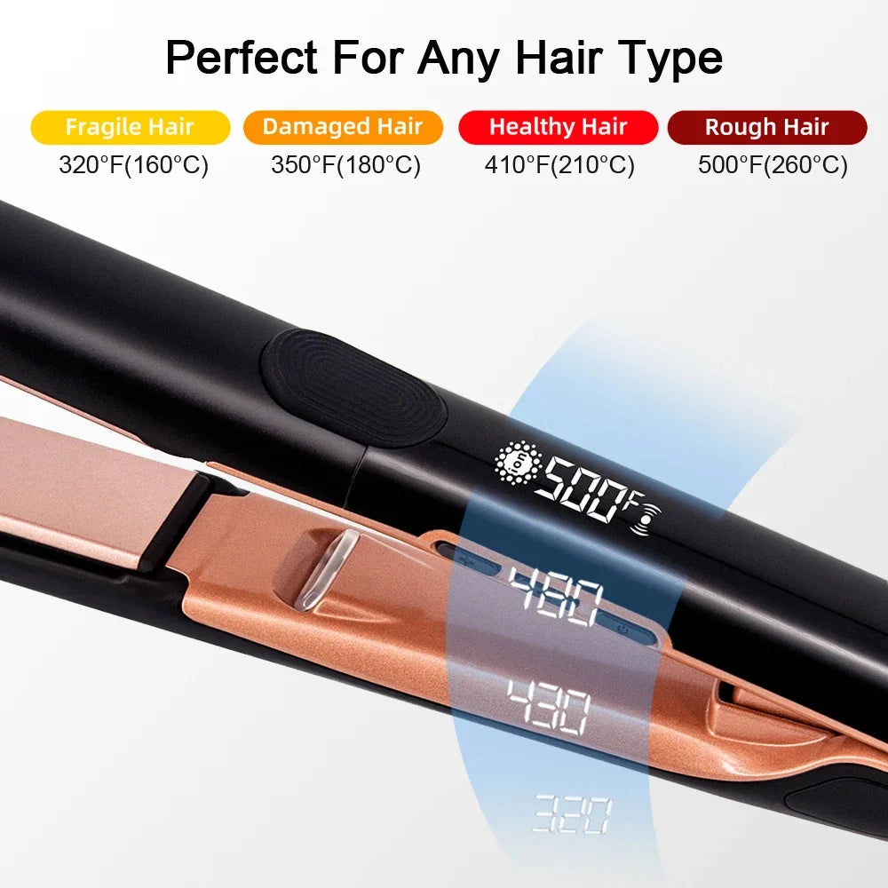 Professional Hair Straightener – 500F High Keratin Flat Iron