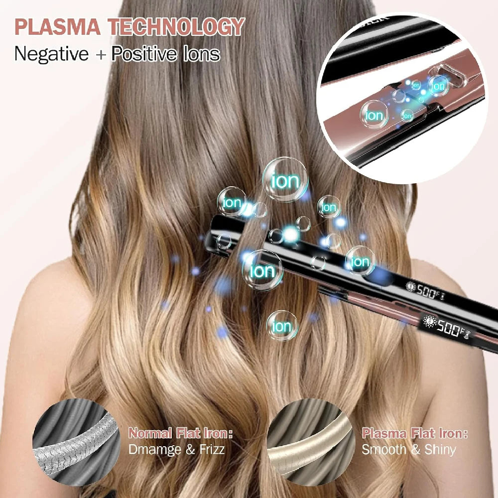 Professional Hair Straightener – 500F High Keratin Flat Iron
