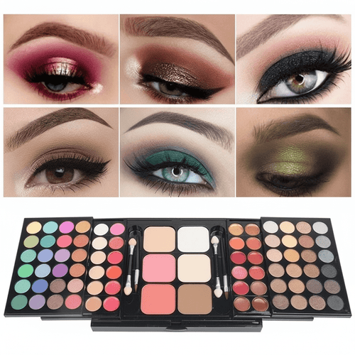 40/74/78-Color Glitter Eyeshadow Palette – Matte & Waterproof - Addoree