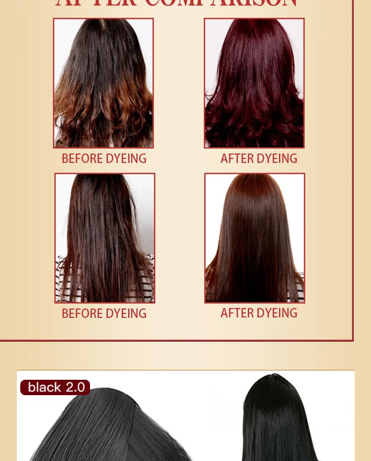 Mokeru Natural Brown Hair Color Shampoo – Long-Lasting Permanent Dye