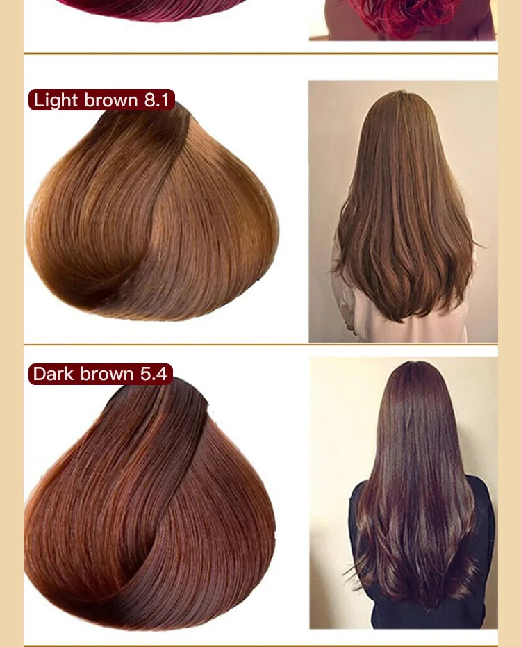 Mokeru Natural Brown Hair Color Shampoo – Long-Lasting Permanent Dye