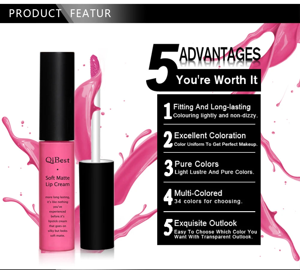 Hot Velvet Matte Nude Lip Gloss – Long-Lasting & Waterproof