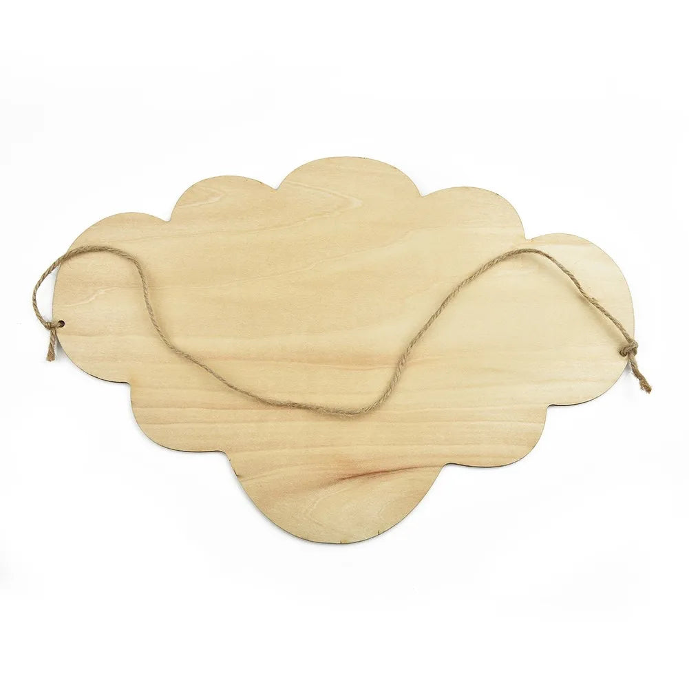 Cloud Shape Mirror Wooden Frame Acrylic Makeup