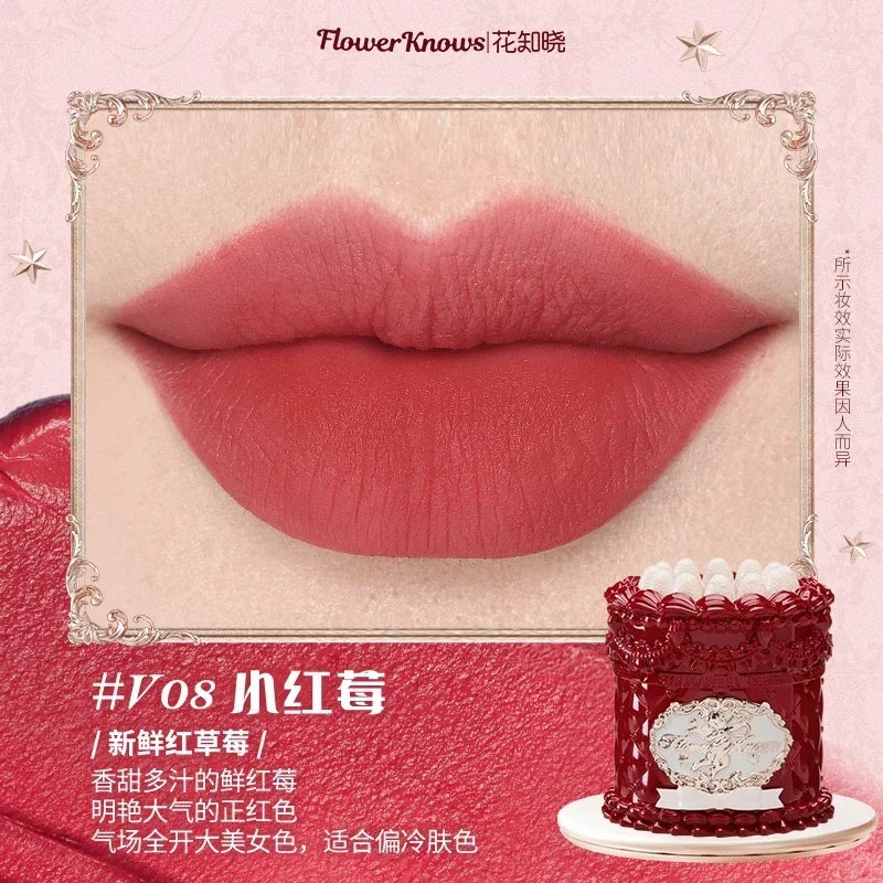 Flowerknows Strawberry Cupid Lipstick – Matte Velvet Lip Gloss