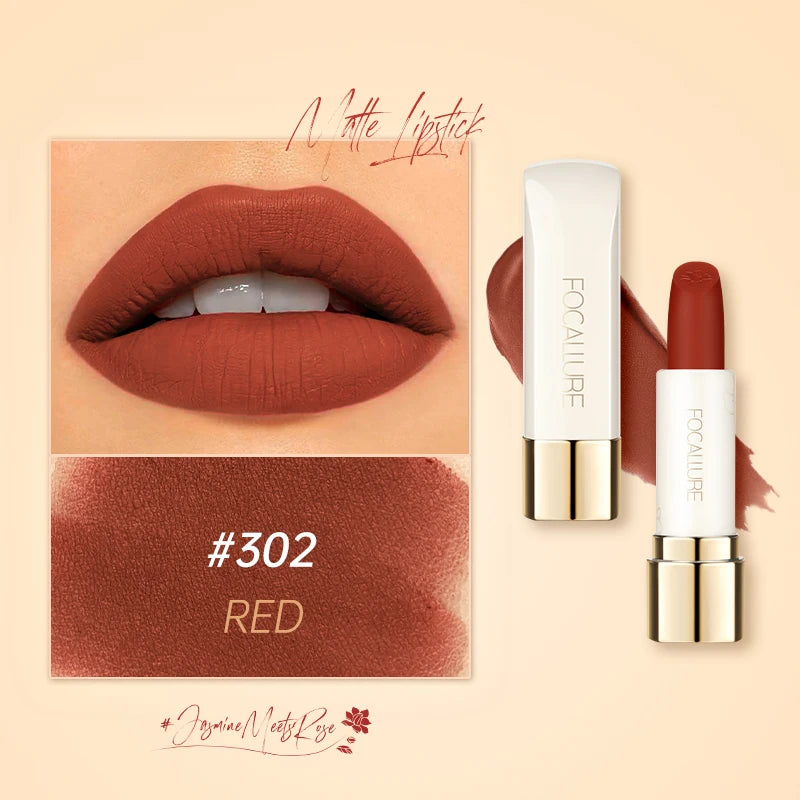 FOCALLURE 16-Color Matte Lipstick – Waterproof, High Pigment