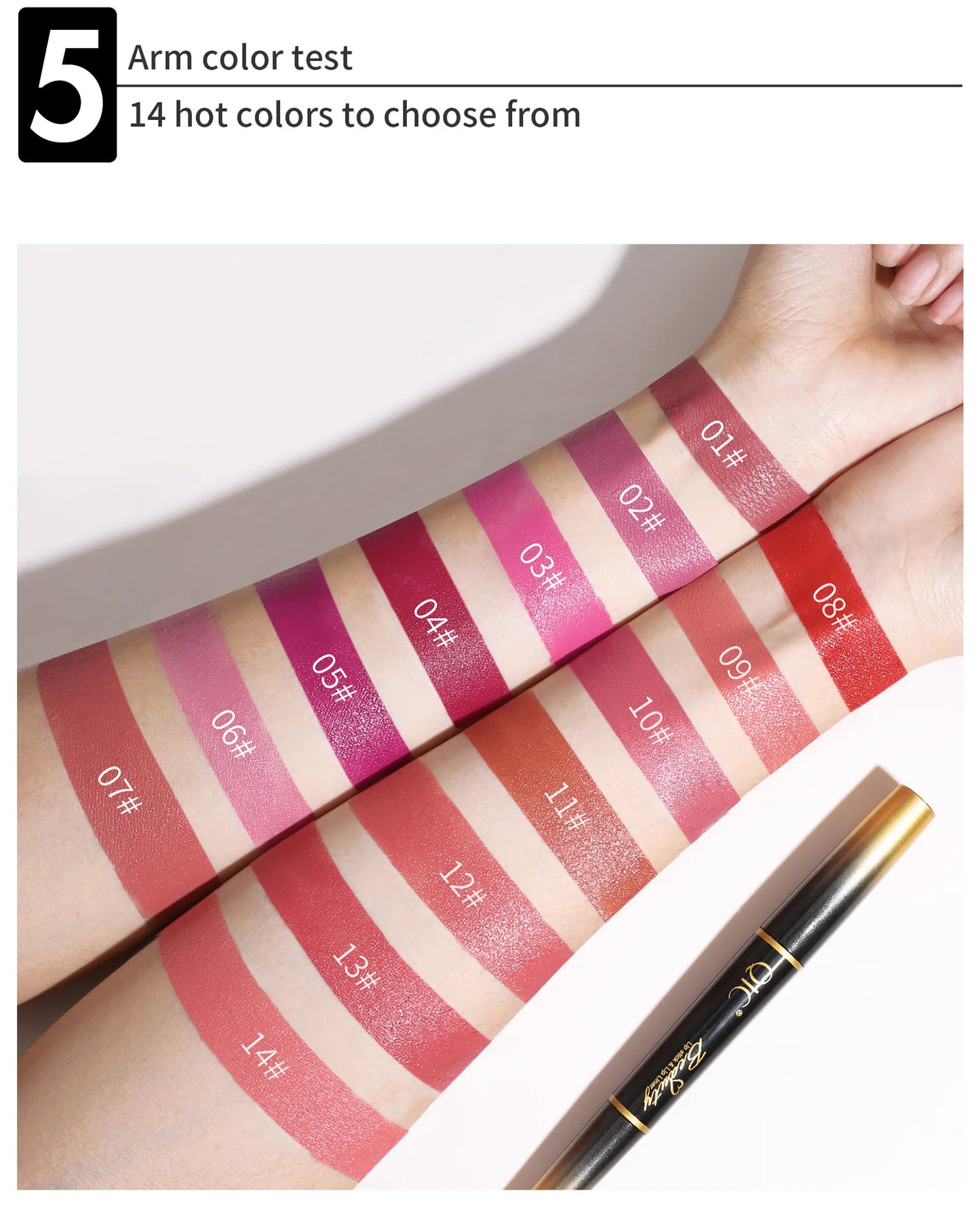 2-in-1 Waterproof Lip Liner & Nude Matte Lipstick – Double-Ended