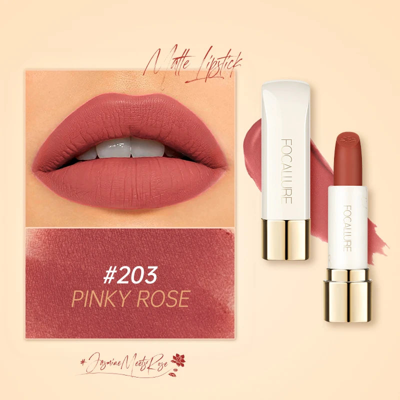 FOCALLURE 16-Color Matte Lipstick – Waterproof, High Pigment