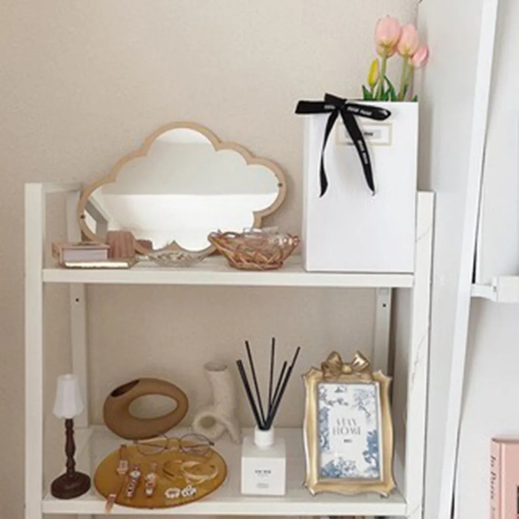 Cloud Shape Mirror Wooden Frame Acrylic Makeup
