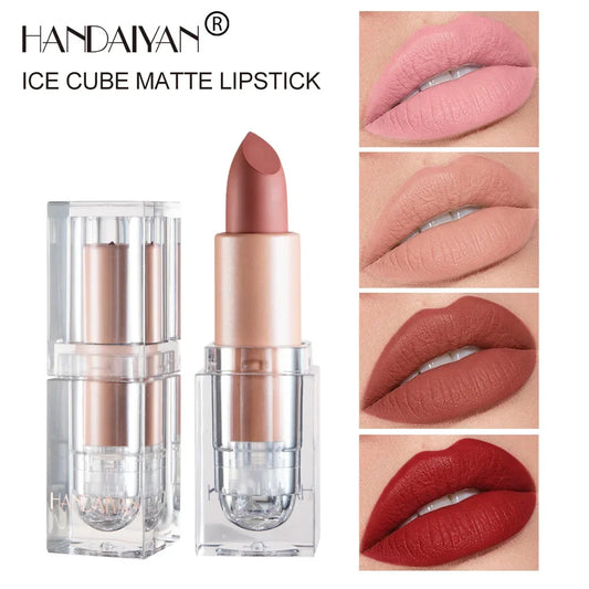 HANDAIYAN Matte Nude Lipstick – Velvet, Long-Lasting & Waterproof