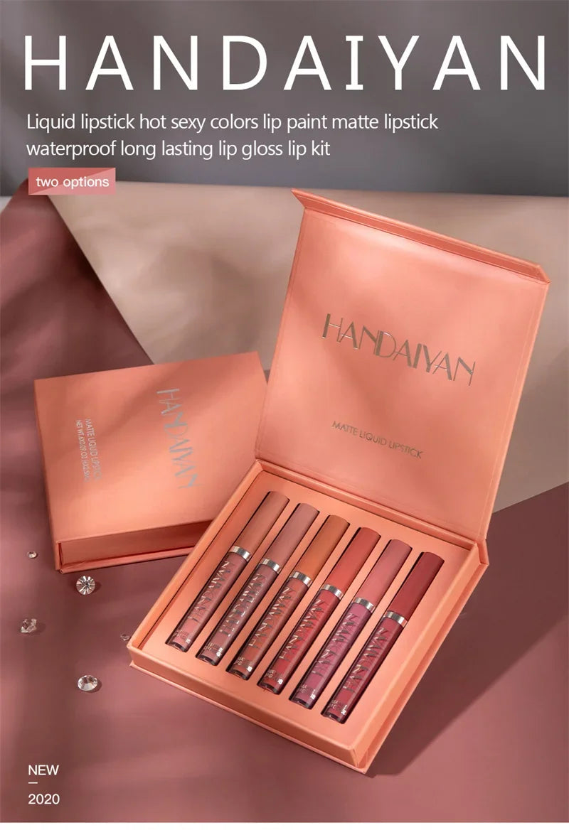 HANDAIYAN Lipstick Set – Waterproof, Long-Lasting & Matte
