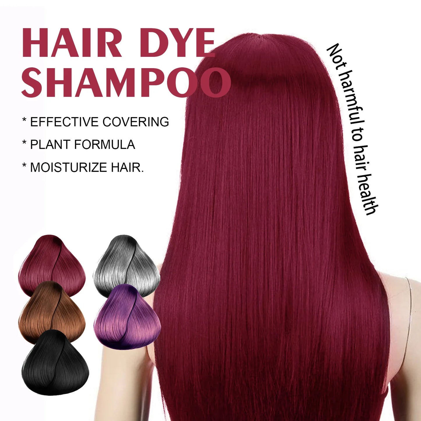 3-in-1 Hair Dyeing Shampoo – Black, Repair & Nourish Hair