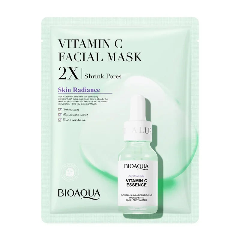 BIOAQUA Centella Collagen and Vitamin C Facial Masks with 20 units
