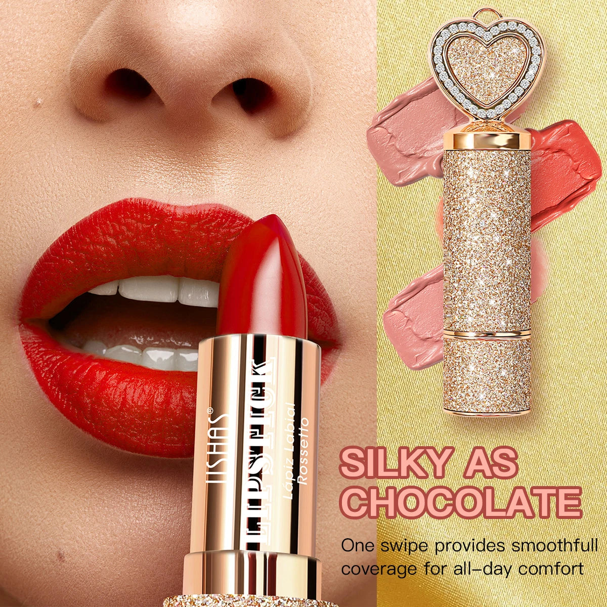 USHAS Matte Lipstick Long-lasting Waterproof Moisturizing