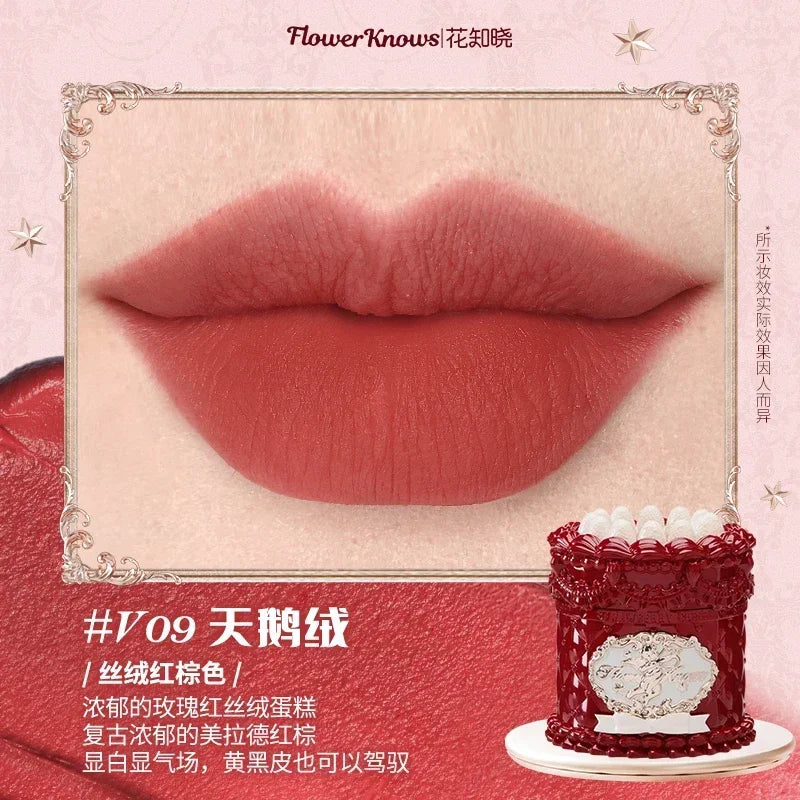 Flowerknows Strawberry Cupid Lipstick – Matte Velvet Lip Gloss