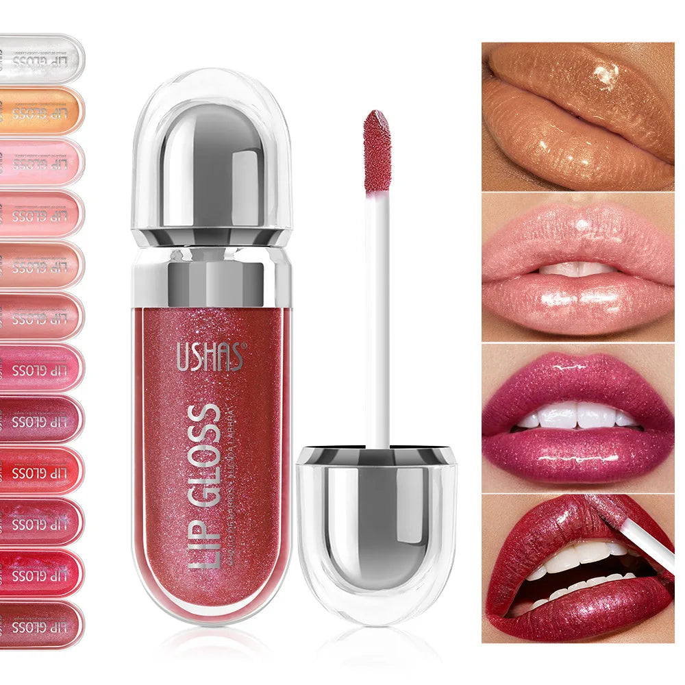 USHAS 12 Colors Pearlescent Liquid Lipstick