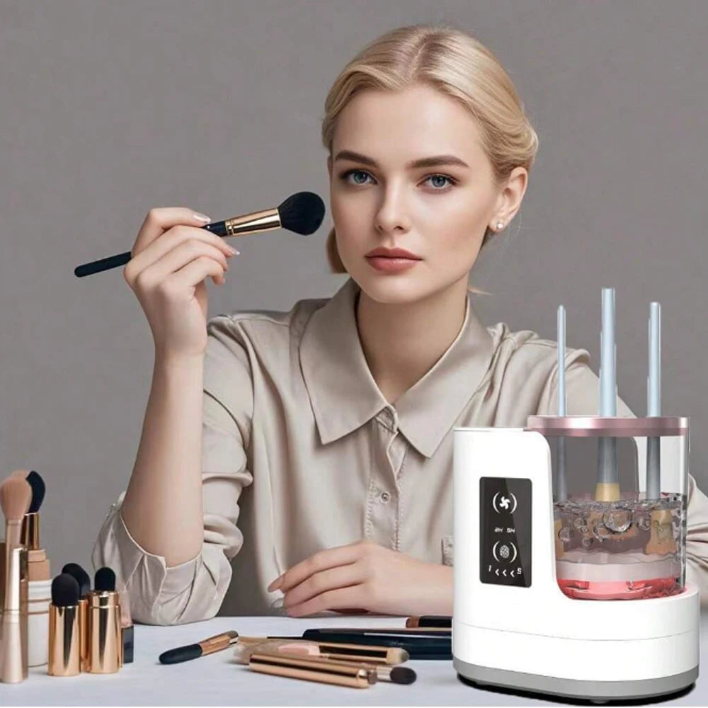 Electric Makeup Brush Cleaner – Automatic Wash & Dry