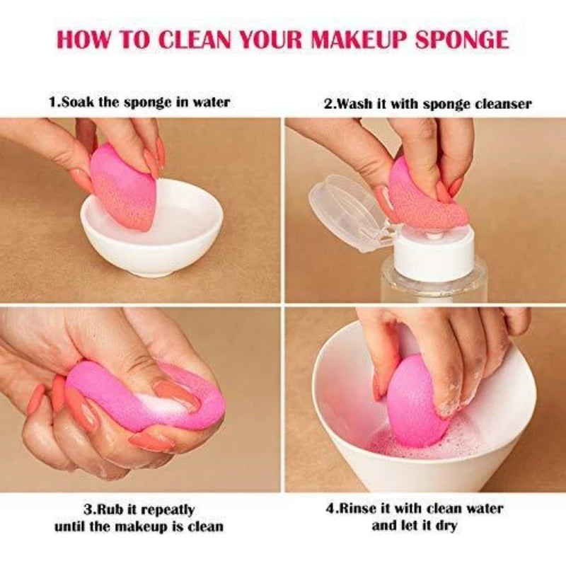 6Pcs Mini Makeup Sponge Powder Puff Set